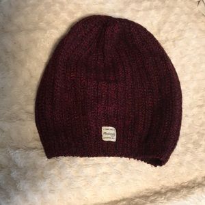 NWOT Madewell Red Ribbed beanie